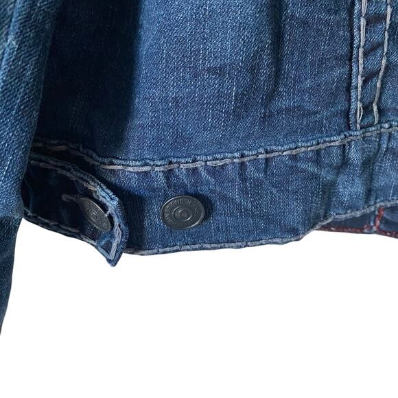 True Religion Men’s Jimmy Super T Blue Denim Jean Jacket size XL - Picture 6 of 11